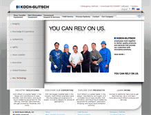 Tablet Screenshot of koch-glitsch.com